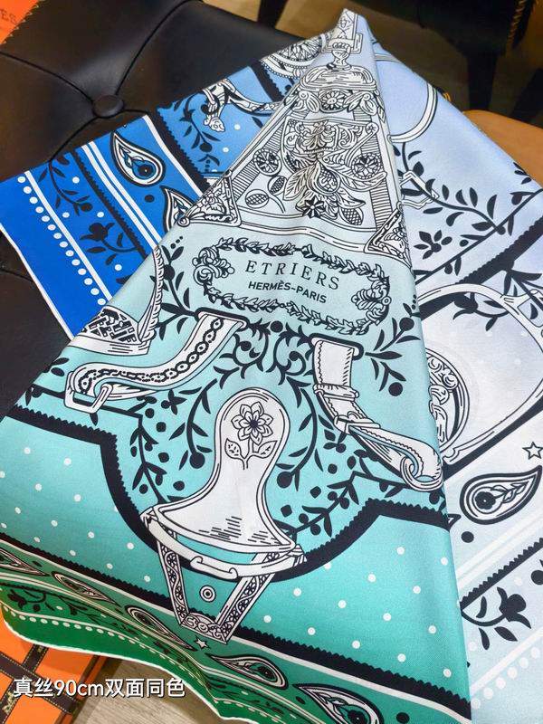 Hermes silk scarf 90X90cm E57 (3)