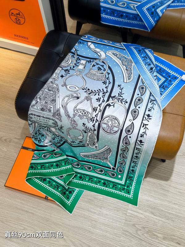 Hermes silk scarf 90X90cm E57 (4)
