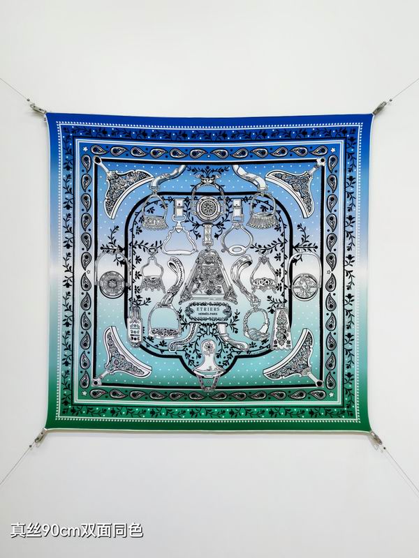 Hermes silk scarf 90X90cm E57 (6)