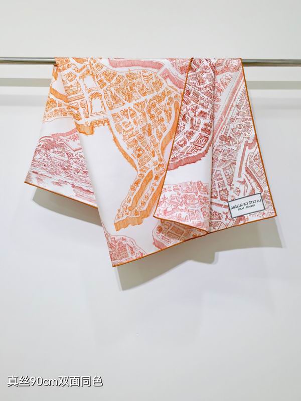 Hermes silk scarf 90X90cm E58 (20)