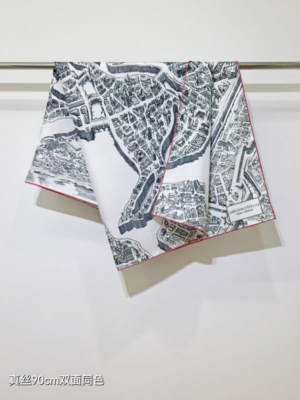 Hermes silk scarf 90X90cm E58 (29)