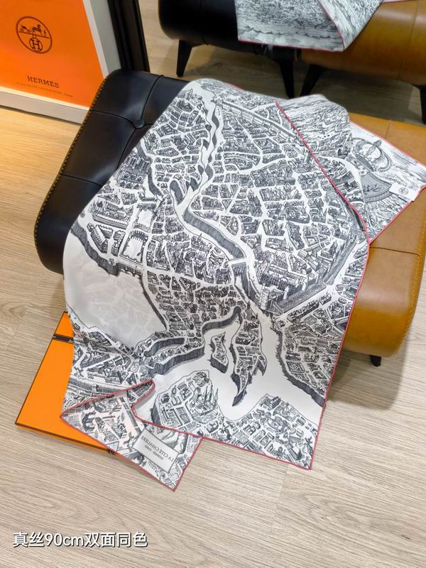 Hermes silk scarf 90X90cm E58 (33)