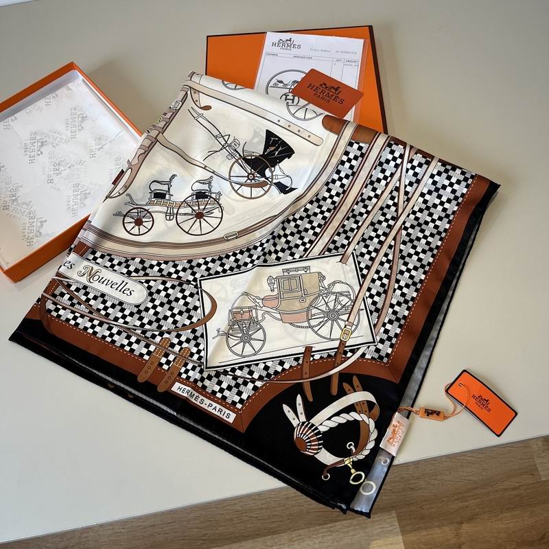 Hermes silk scarf hm (105)