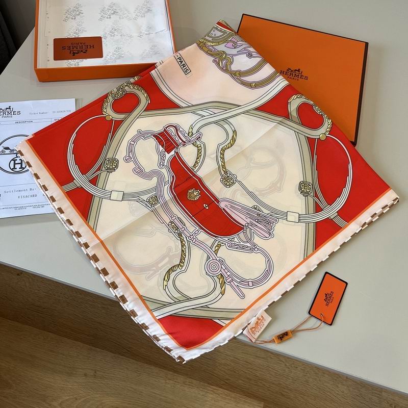 Hermes silk scarf hm (118)
