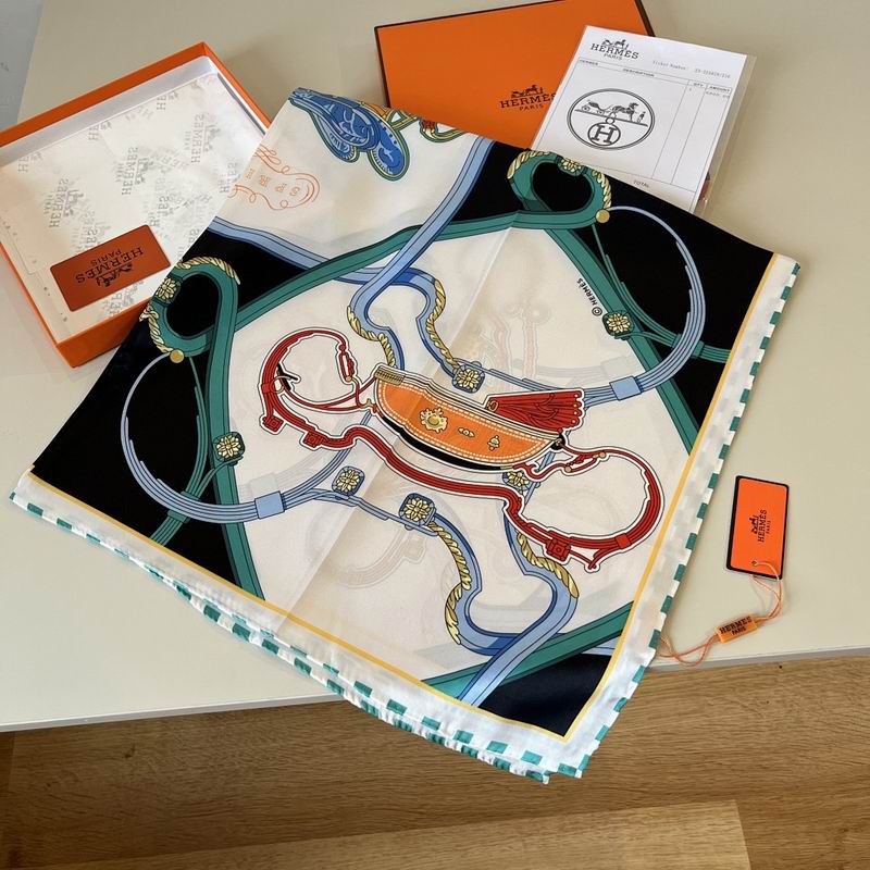 Hermes silk scarf hm (121)
