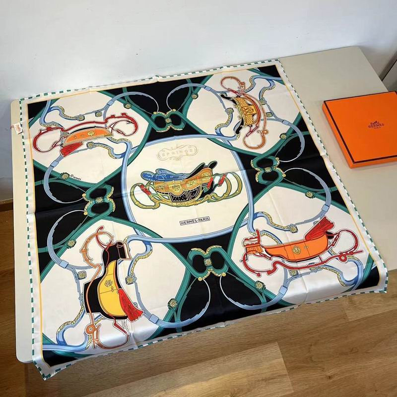 Hermes silk scarf hm (123)