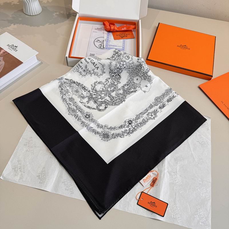 Hermes silk scarf hm (128)