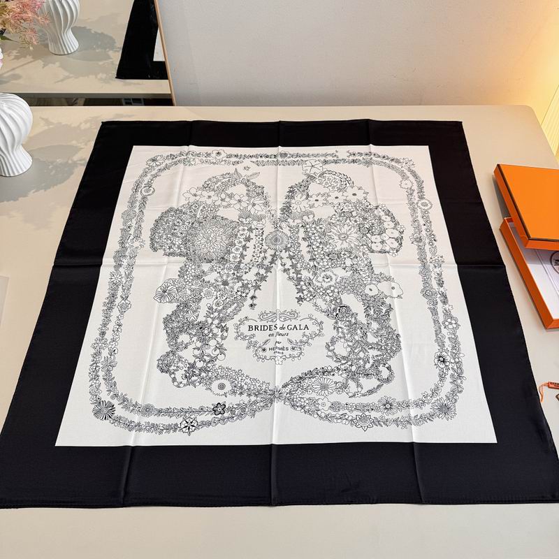 Hermes silk scarf hm (130)
