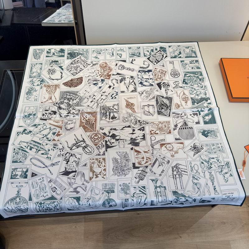 Hermes silk scarf hm (152)