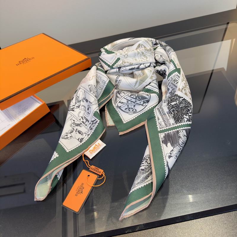 Hermes silk scarf hm (154)