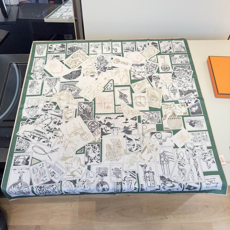 Hermes silk scarf hm (155)