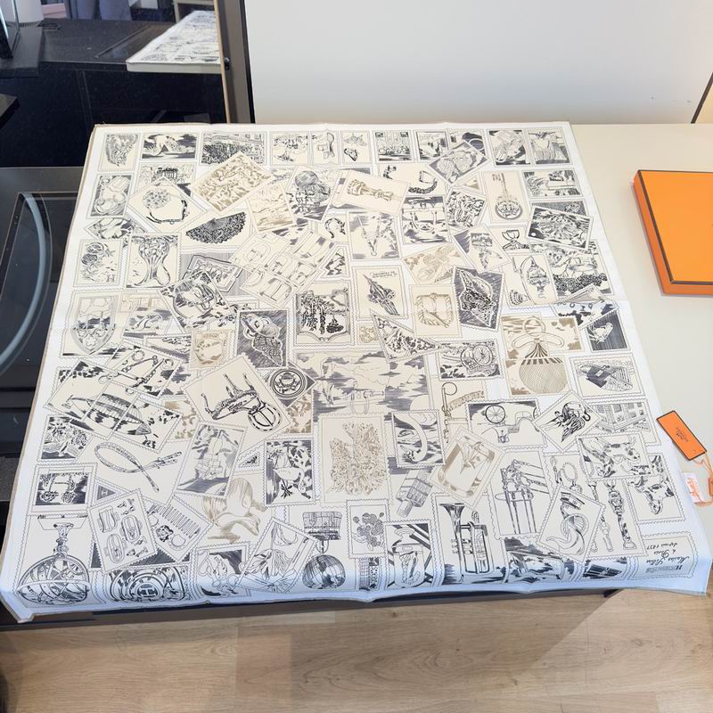 Hermes silk scarf hm (158)
