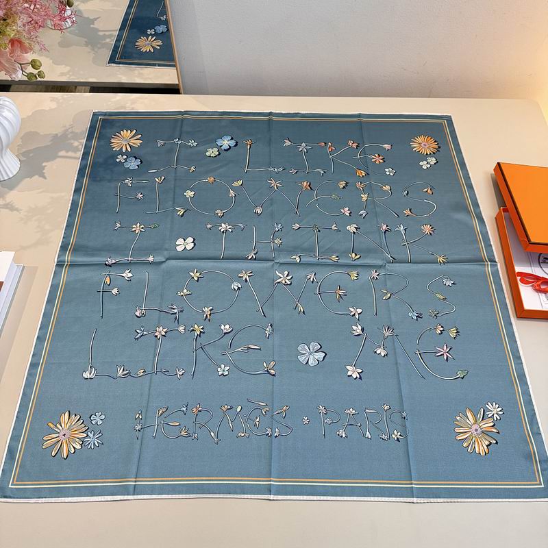Hermes silk scarf hm (165)