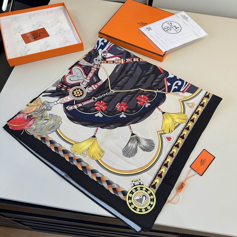 Hermes silk scarf hm (179)
