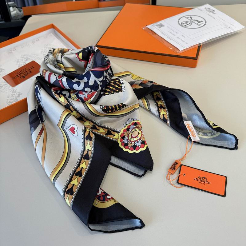 Hermes silk scarf hm (180)