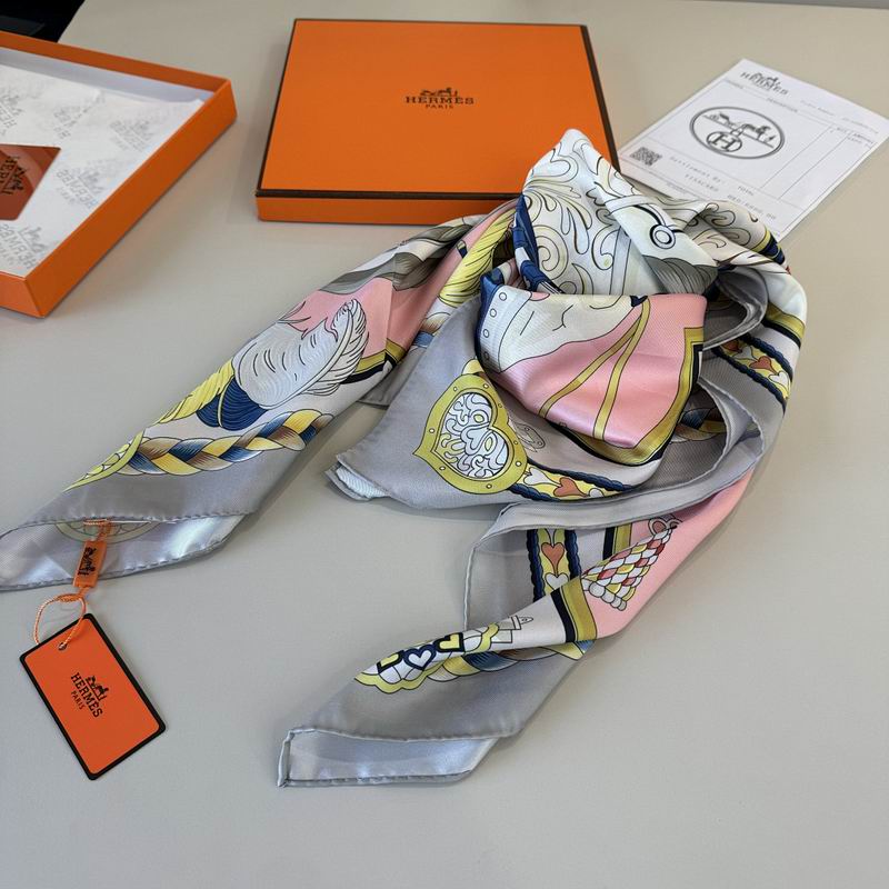Hermes silk scarf hm (183)