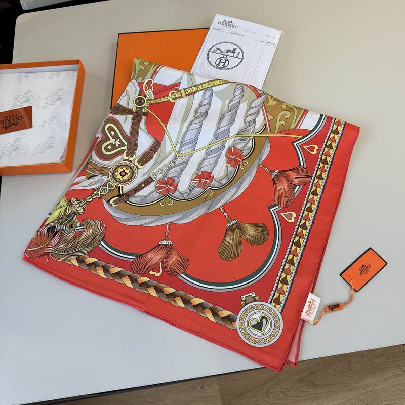 Hermes silk scarf hm (185)