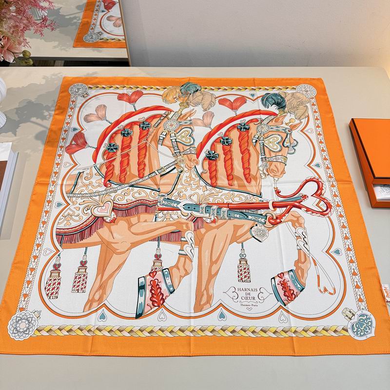 Hermes silk scarf hm (190)