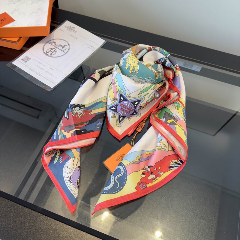 Hermes silk scarf hm (196)