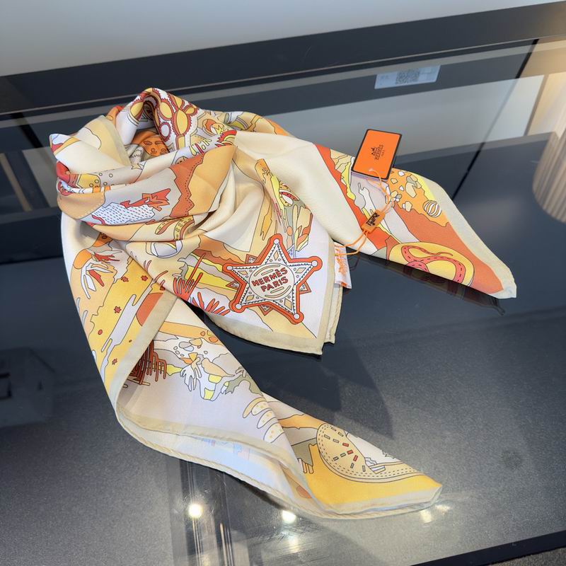 Hermes silk scarf hm (199)