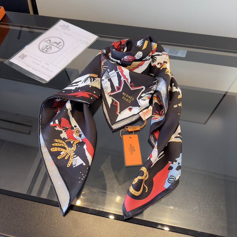 Hermes silk scarf hm (205)