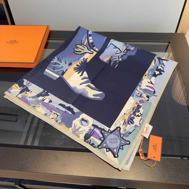 Hermes silk scarf hm (207)