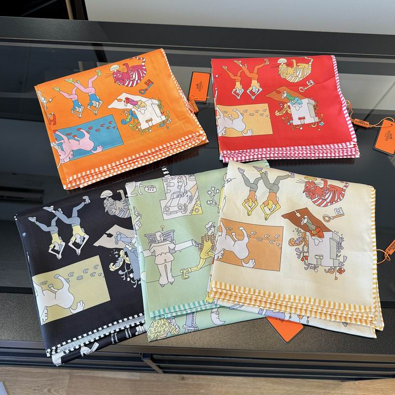 Hermes silk scarf hm (216)