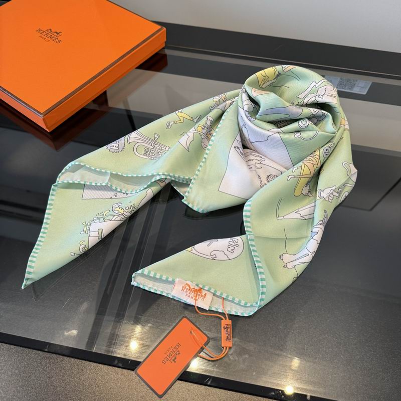 Hermes silk scarf hm (218)