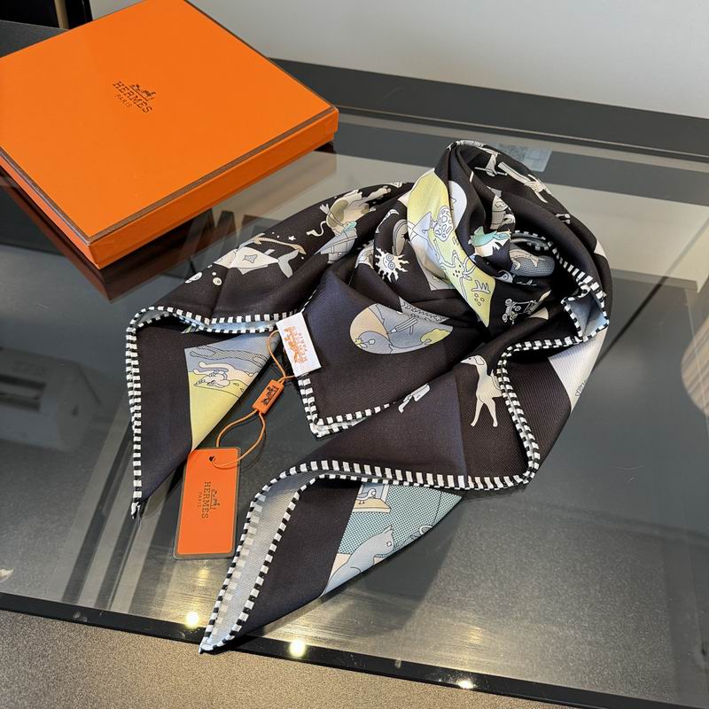 Hermes silk scarf hm (221)