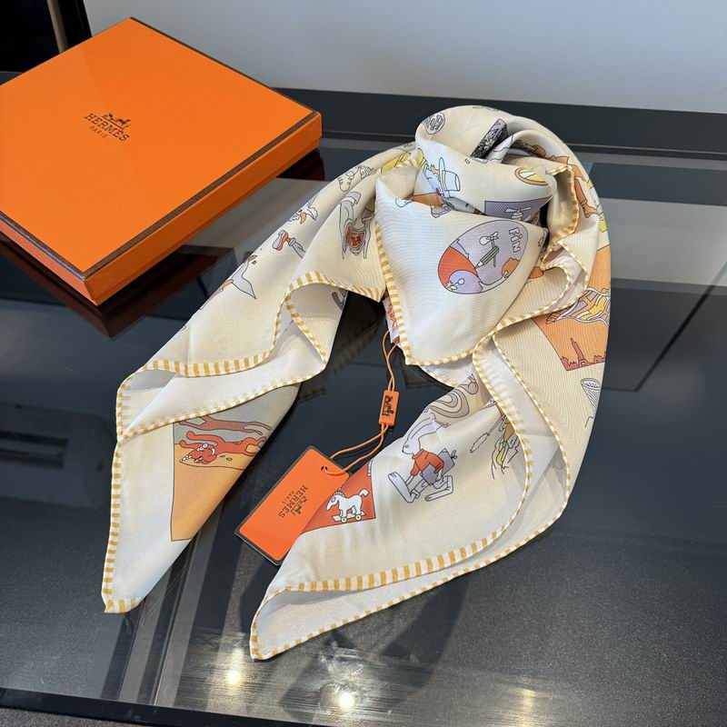 Hermes silk scarf hm (224)
