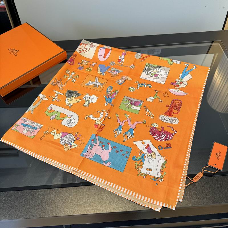 Hermes silk scarf hm (226)