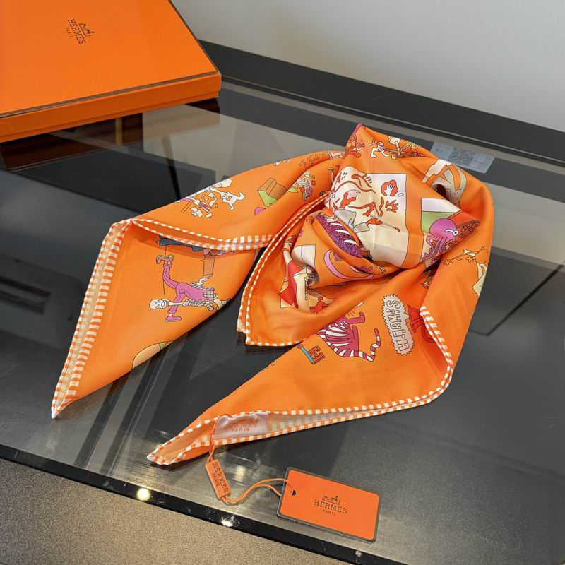 Hermes silk scarf hm (227)