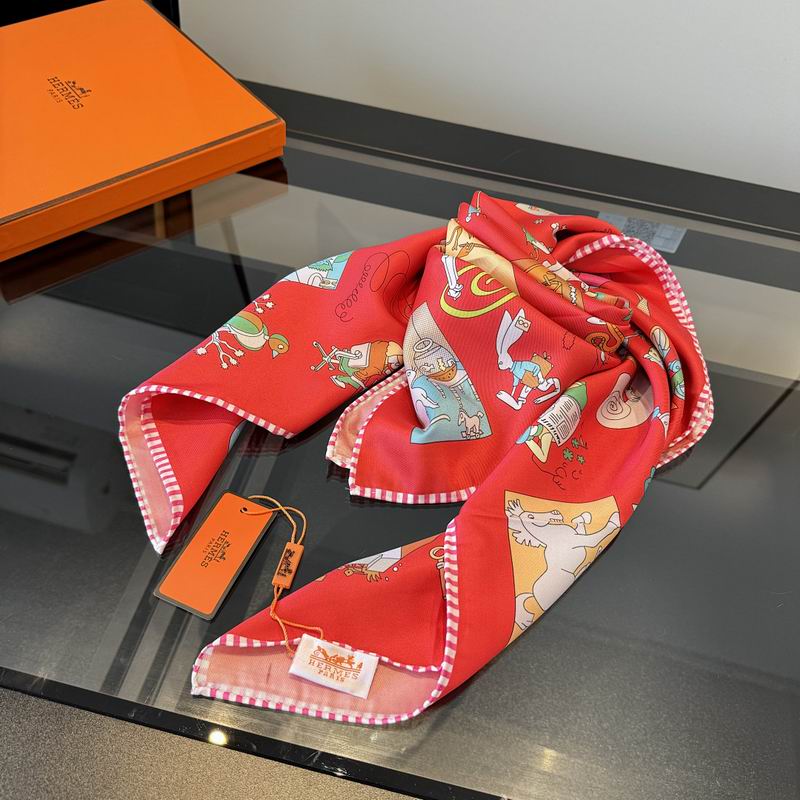 Hermes silk scarf hm (230)