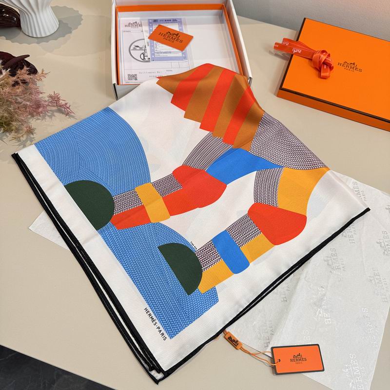 Hermes silk scarf hm (233)