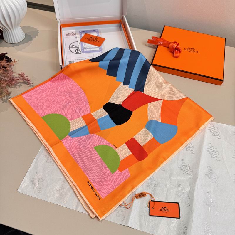 Hermes silk scarf hm (236)