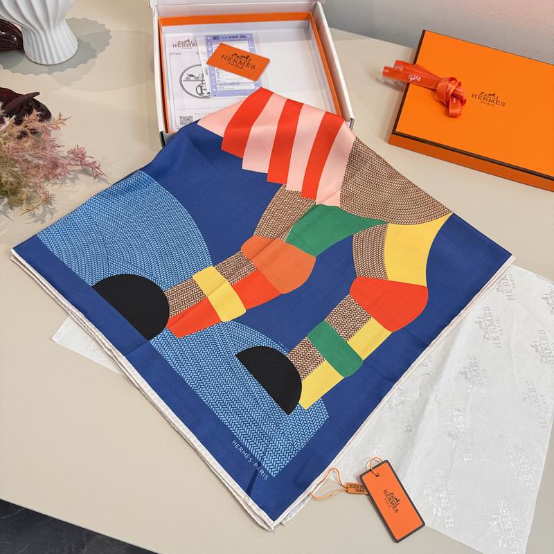 Hermes silk scarf hm (239)