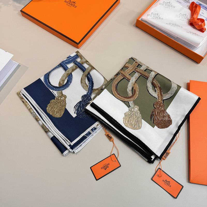 Hermes silk scarf hm (245)
