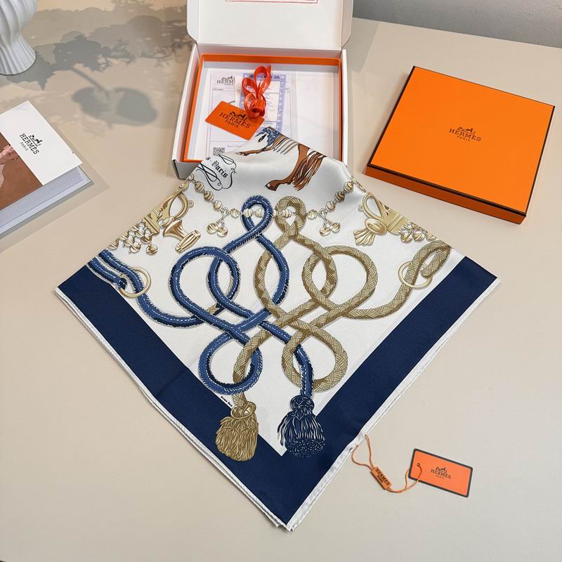 Hermes silk scarf hm (246)