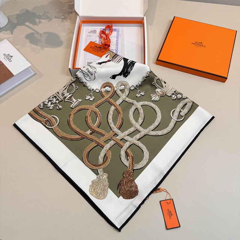 Hermes silk scarf hm (249)