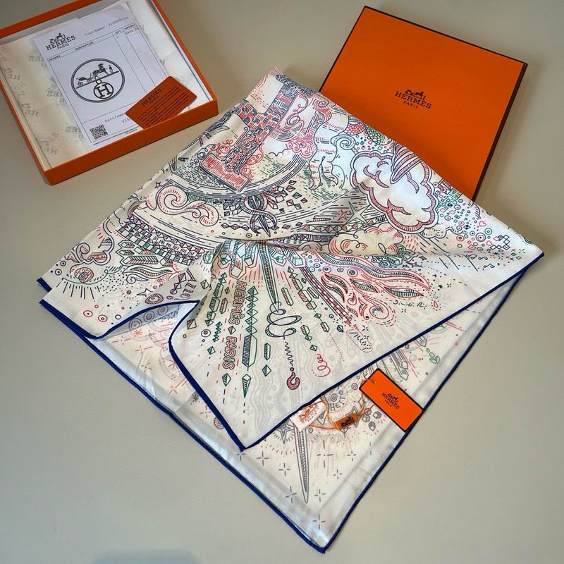 Hermes silk scarf hm (255)