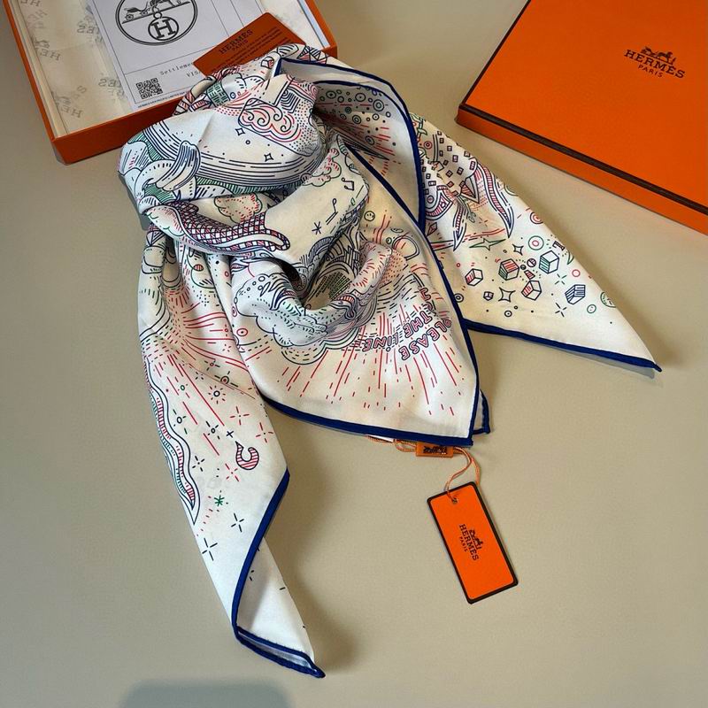 Hermes silk scarf hm (256)