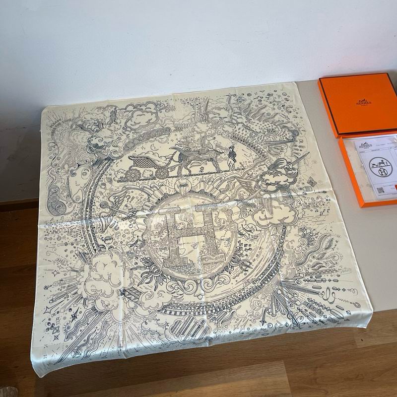 Hermes silk scarf hm (260)