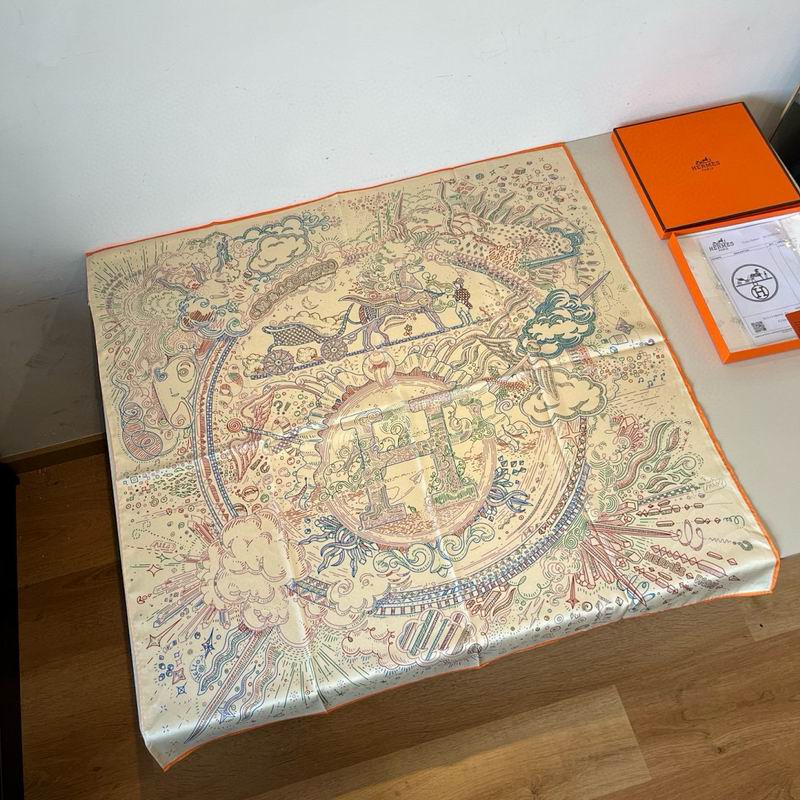 Hermes silk scarf hm (263)