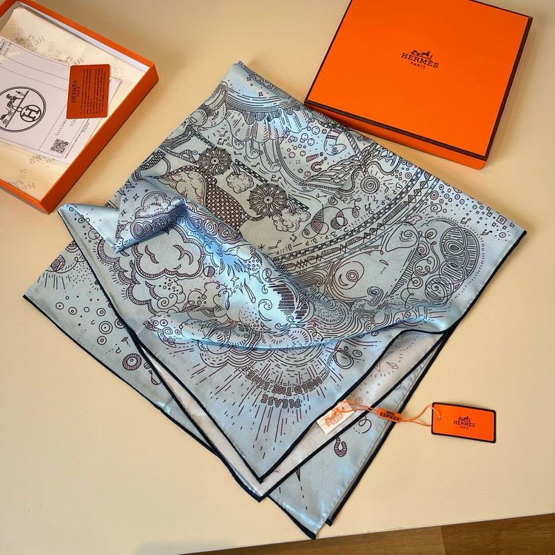 Hermes silk scarf hm (264)