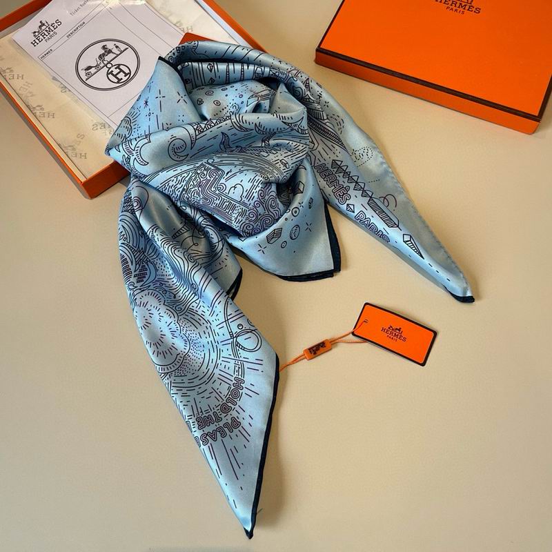 Hermes silk scarf hm (265)