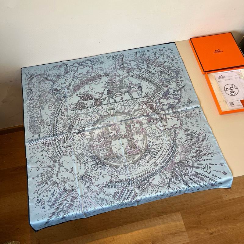 Hermes silk scarf hm (266)