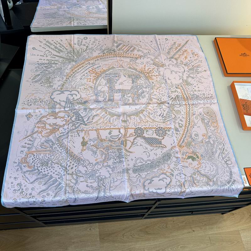 Hermes silk scarf hm (269)