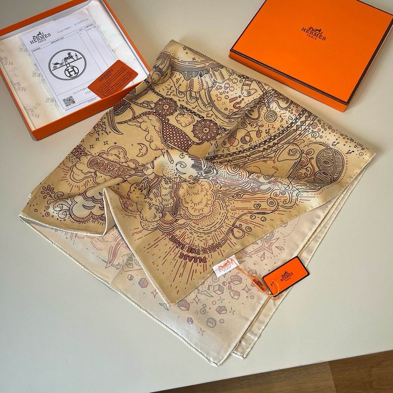 Hermes silk scarf hm (270)
