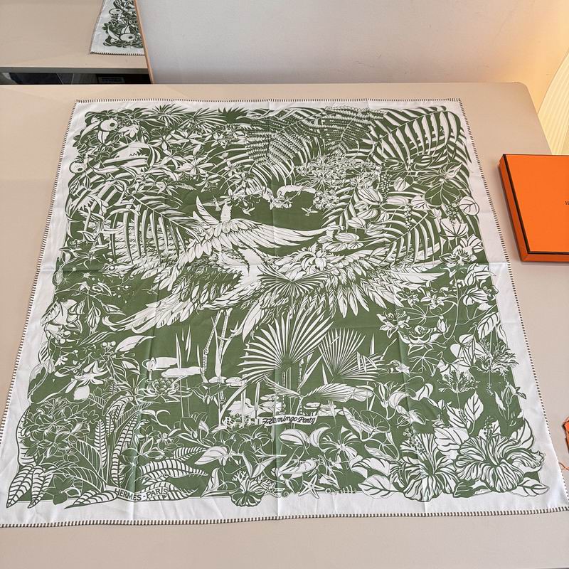 Hermes silk scarf hm (276)