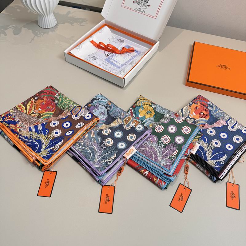 Hermes silk scarf hm (292)